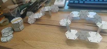 Modular Hexagon WS2812 RGB LED Snowflake Tiles