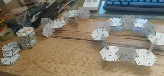Modular Hexagon WS2812 RGB LED Snowflake Tiles