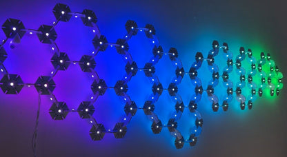 Modular Hexagon WS2812 RGB LED Snowflake Tiles