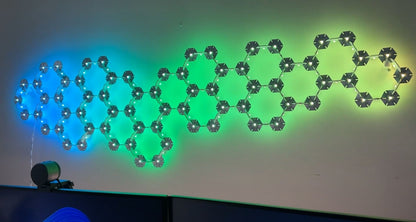 Modular Hexagon WS2812 RGB LED Snowflake Tiles