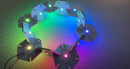 Modular Hexagon WS2812 RGB LED Snowflake Tiles