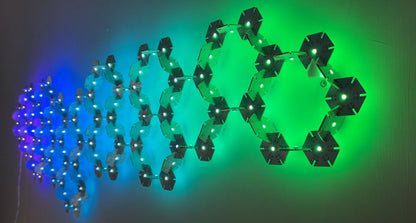 Modular Hexagon WS2812 RGB LED Snowflake Tiles