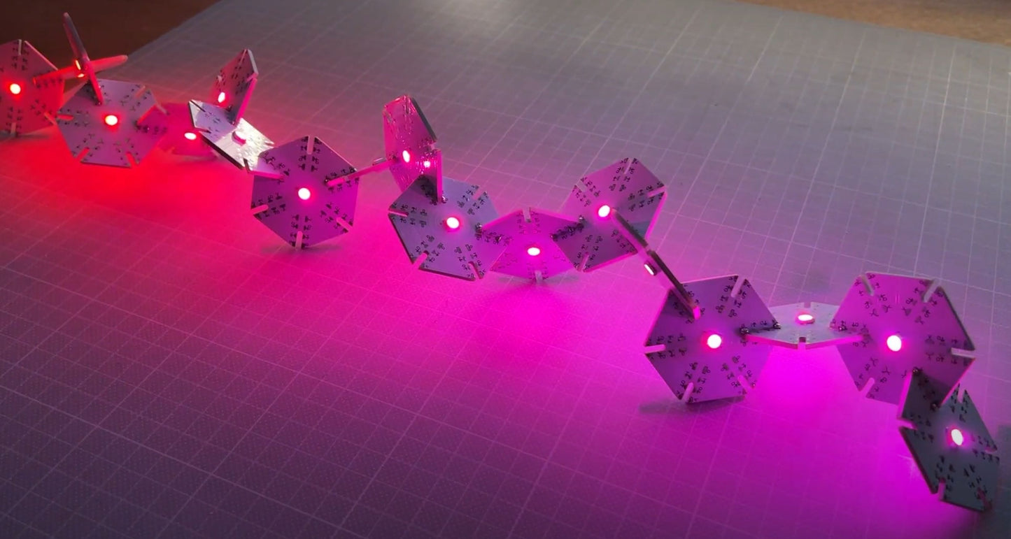 Modular Hexagon WS2812 RGB LED Snowflake Tiles