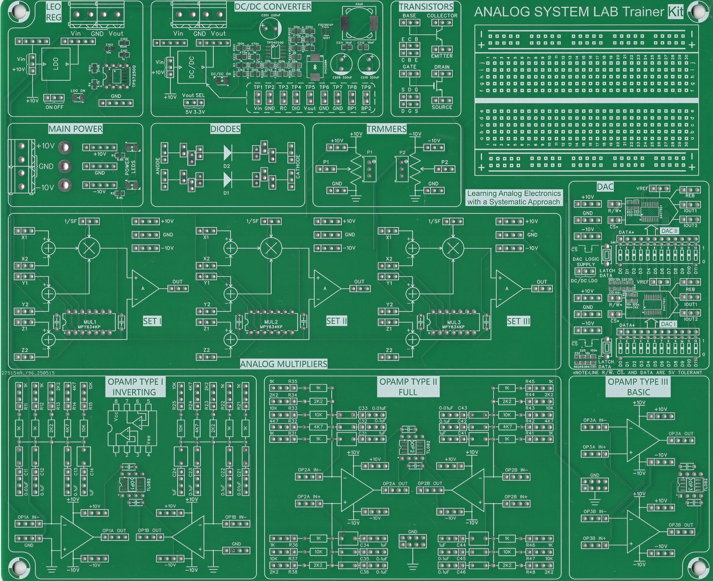 Analog Learning System Lab Kit(only PCB)