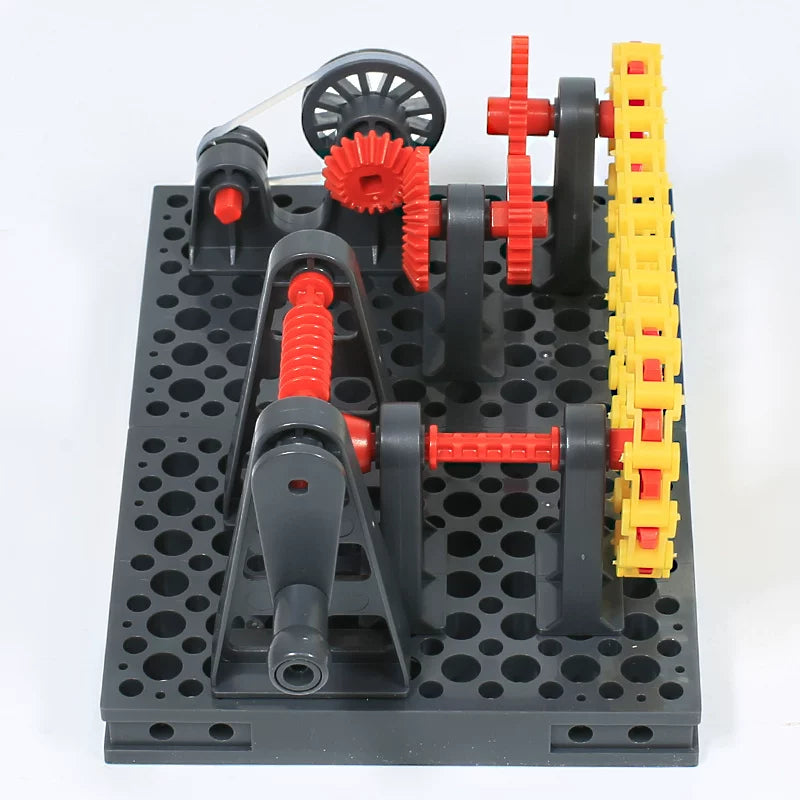 Gear Combination Kit – Hand-Cranked Gears, Chain, Belt & Worm Drive STEM Model