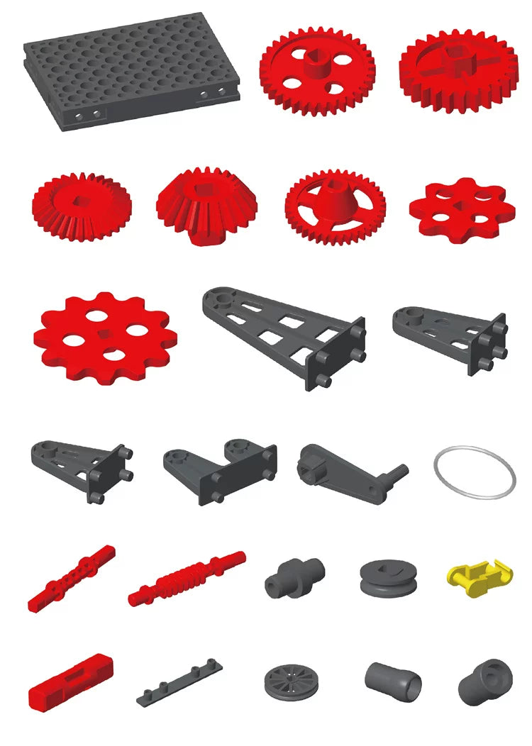 Gear Combination Kit – Hand-Cranked Gears, Chain, Belt & Worm Drive STEM Model