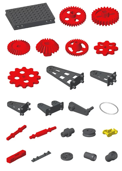 Gear Combination Kit – Hand-Cranked Gears, Chain, Belt & Worm Drive STEM Model