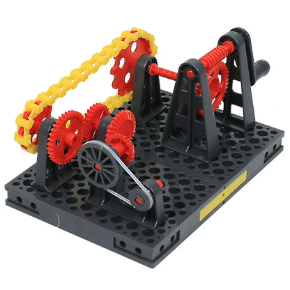 Gear Combination Kit – Hand-Cranked Gears, Chain, Belt & Worm Drive STEM Model