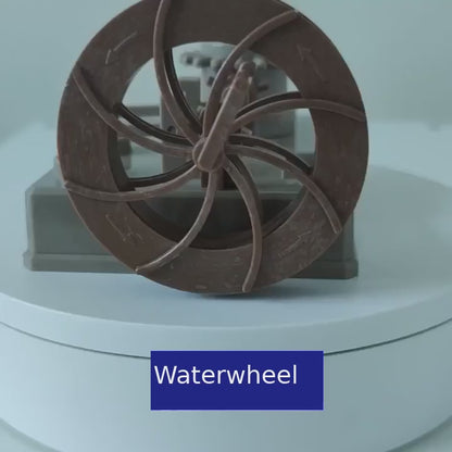 Water Mill Experiment Kit – Waterwheel, Gears & Cam-Driven Pestle STEM Model