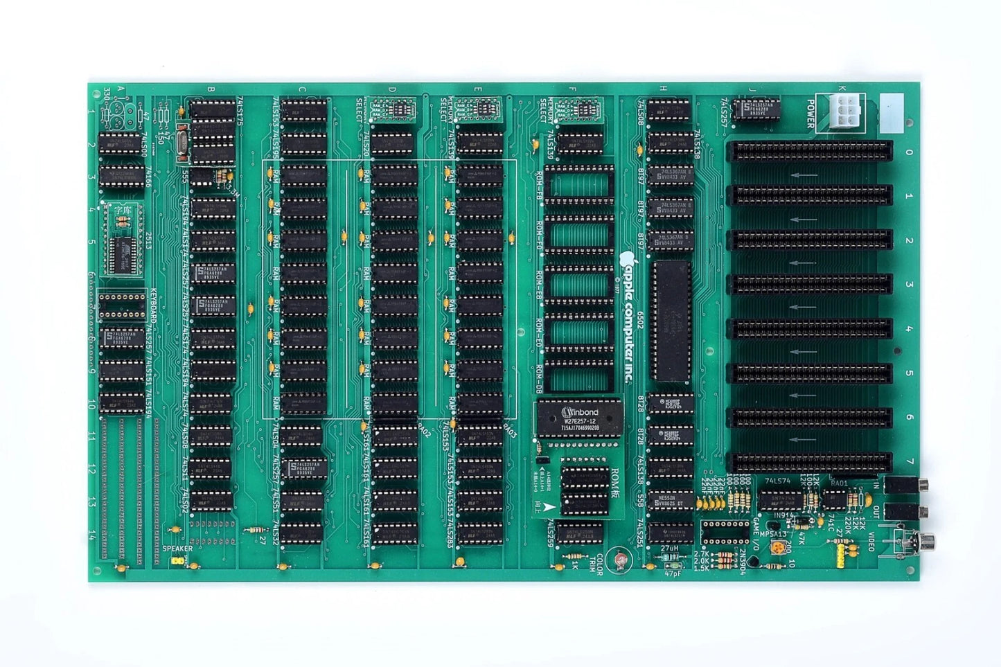 Tested Apple II Rev 0 reproduction board for vintage computer collectors