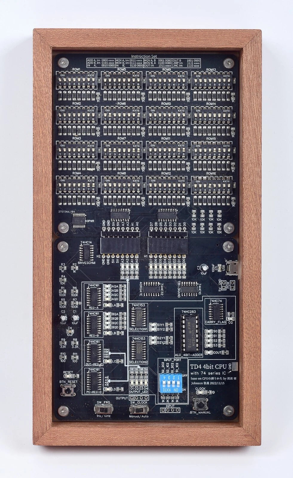 TD4 4-Bit CPU DIY Kit - 74 Series Logic Trainer