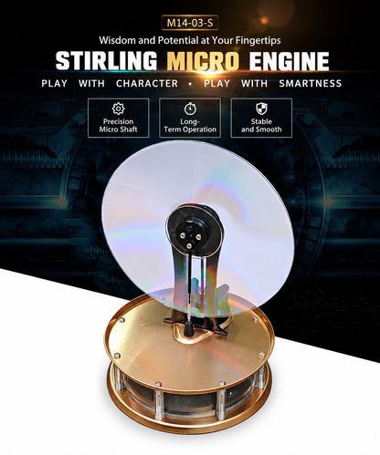 Low-Temperature Stirling Engine Model – Runs on a Cup of Hot Water